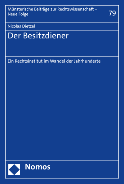 Cover of book: Der Besitzdiener