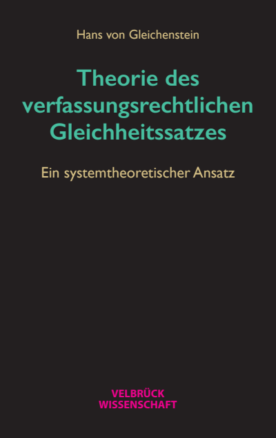 Cover des Buchs: Theorie des verfassungsrechtlichen Gleichheitssatzes