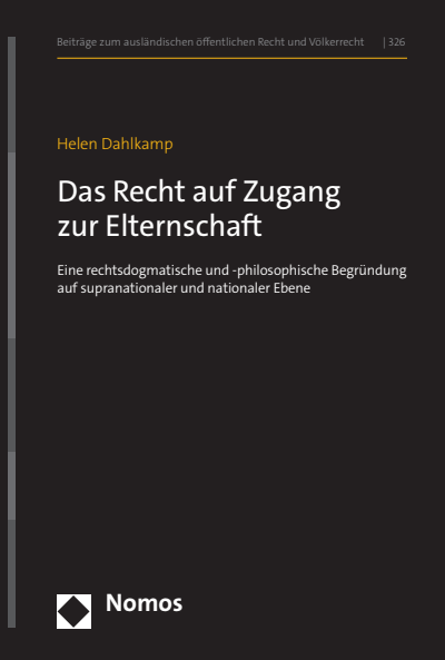 Cover of book: Das Recht auf Zugang zur Elternschaft
