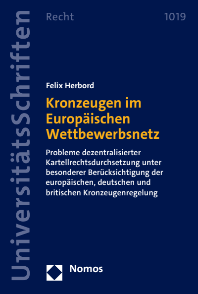 Cover des Buchs: Kronzeugen im Europäischen Wettbewerbsnetz