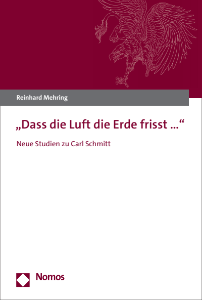 Cover of book: „Dass die Luft die Erde frisst…“