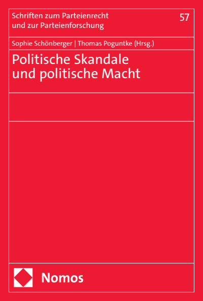 Cover of book: Politische Skandale und politische Macht