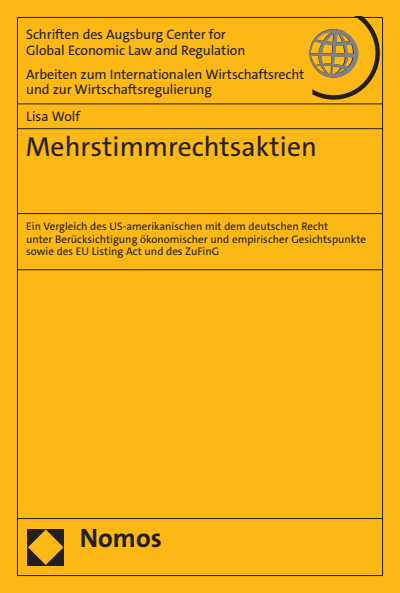 Cover of book: Mehrstimmrechtsaktien