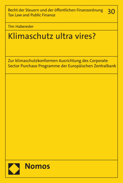 Cover of book: Klimaschutz ultra vires?