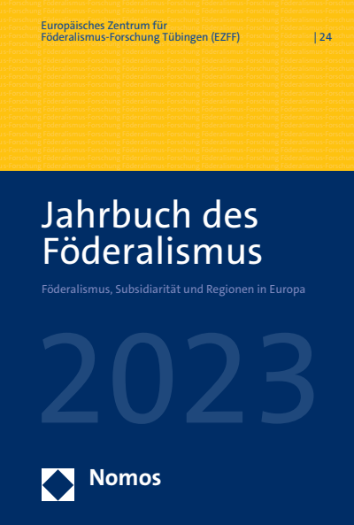 Cover of book: Jahrbuch des Föderalismus 2023
