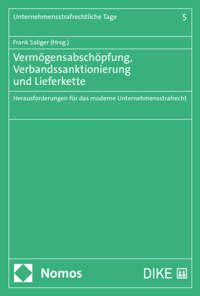 Cover des Buchs: Vermögensabschöpfung, Verbandssanktionierung und Lieferkette