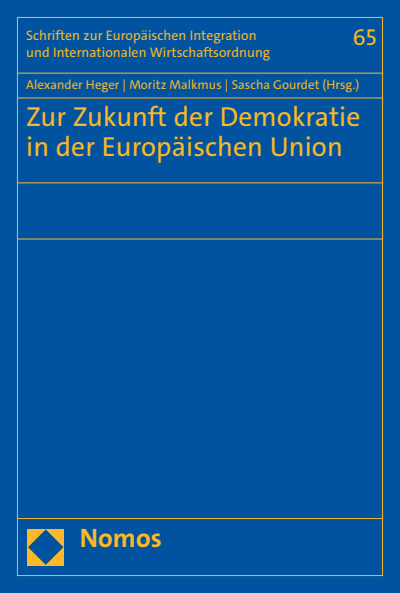 Cover des Buchs: Zur Zukunft der Demokratie in der Europäischen Union