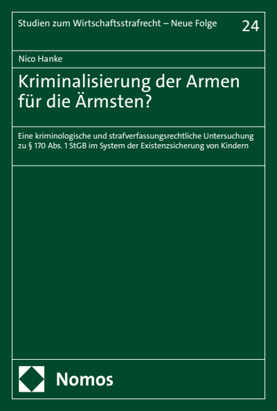 Cover of book: Kriminalisierung der Armen für die Ärmsten?