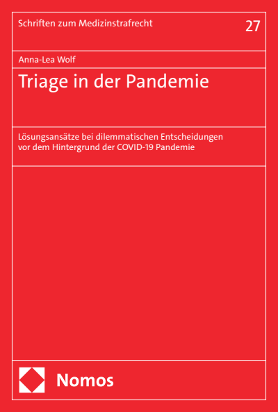 Cover des Buchs: Triage in der Pandemie