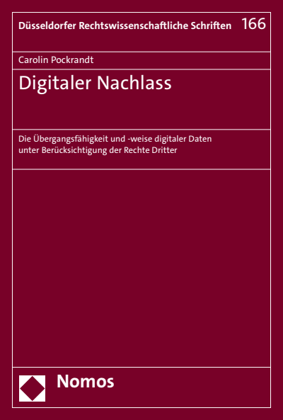 Cover des Buchs: Digitaler Nachlass