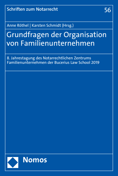 Cover des Buchs: Grundfragen der Organisation von Familienunternehmen
