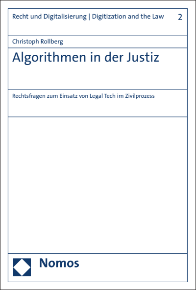 Cover des Buchs: Algorithmen in der Justiz