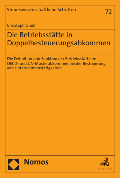 Cover des Buchs: Die Betriebsstätte in Doppelbesteuerungsabkommen
