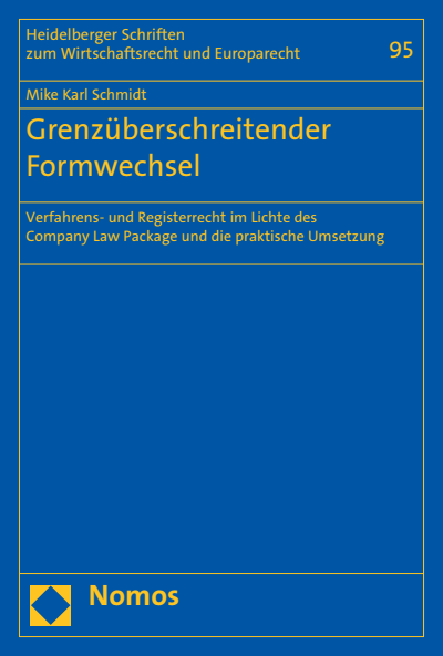 Cover des Buchs: Grenzüberschreitender Formwechsel
