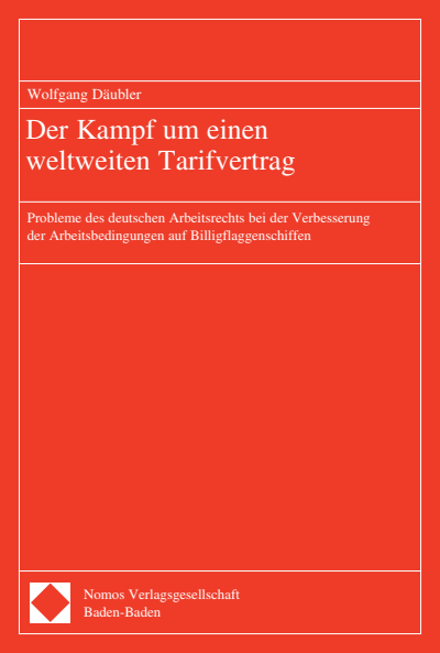 Cover of book: Der Kampf um einen weltweiten Tarifvertrag