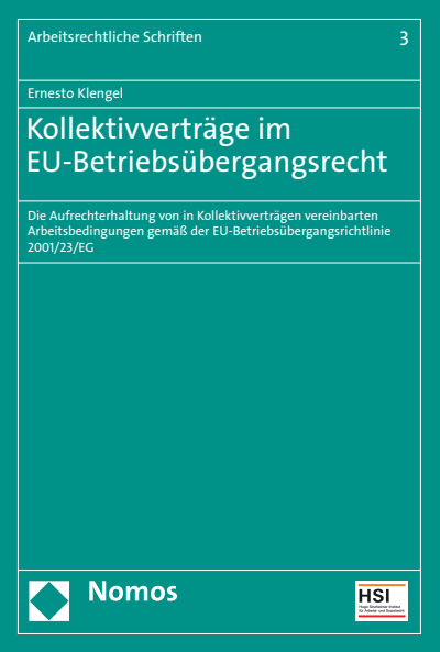 Cover des Buchs: Kollektivverträge im EU-Betriebsübergangsrecht