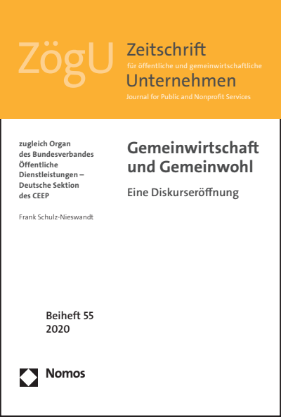 Cover of book: Gemeinwirtschaft und Gemeinwohl