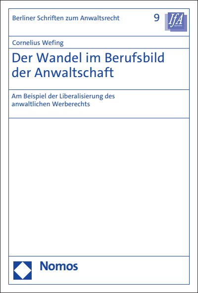 Cover des Buchs: Der Wandel im Berufsbild der Anwaltschaft