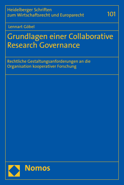 Cover des Buchs: Grundlagen einer Collaborative Research Governance