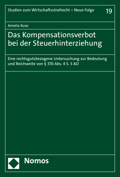 Cover of book: Das Kompensationsverbot bei der Steuerhinterziehung