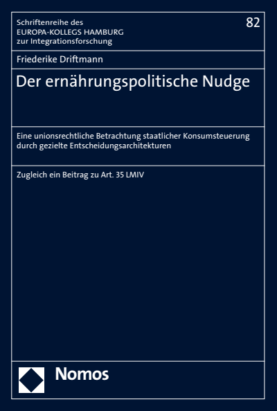 Cover of book: Der ernährungspolitische Nudge