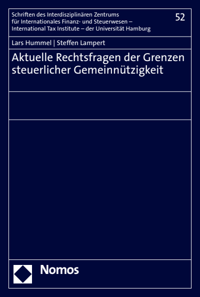 Cover of book: Aktuelle Rechtsfragen der Grenzen steuerlicher Gemeinnützigkeit
