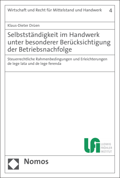 Cover of book: Selbstständigkeit im Handwerk unter besonderer Berücksichtigung der Betriebsnachfolge