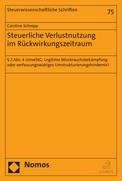 Cover des Buchs: Steuerliche Verlustnutzung im Rückwirkungszeitraum