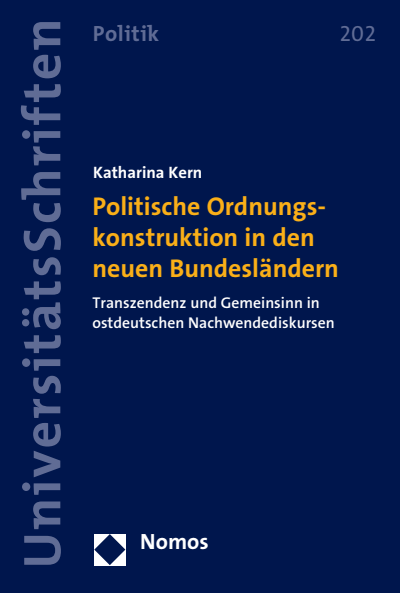 Cover des Buchs: Politische Ordnungskonstruktion in den neuen Bundesländern