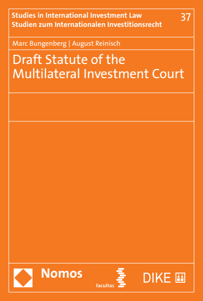 Cover des Buchs: Draft Statute of the Multilateral Investment Court