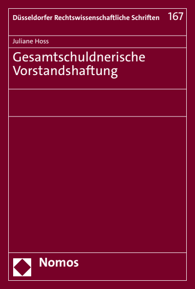 Cover des Buchs: Gesamtschuldnerische Vorstandshaftung