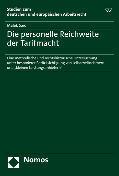Cover des Buchs: Die personelle Reichweite der Tarifmacht