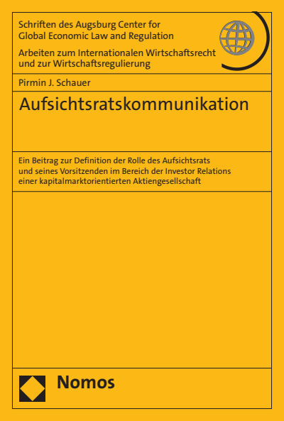 Cover of book: Aufsichtsratskommunikation