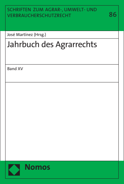 Cover of book: Jahrbuch des Agrarrechts
