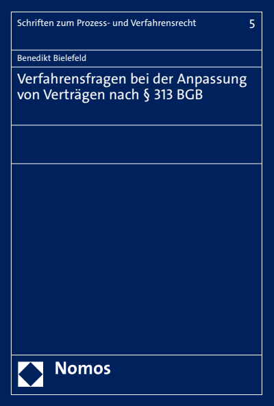 Cover des Buchs: Verfahrensfragen bei der Anpassung von Verträgen nach § 313 BGB