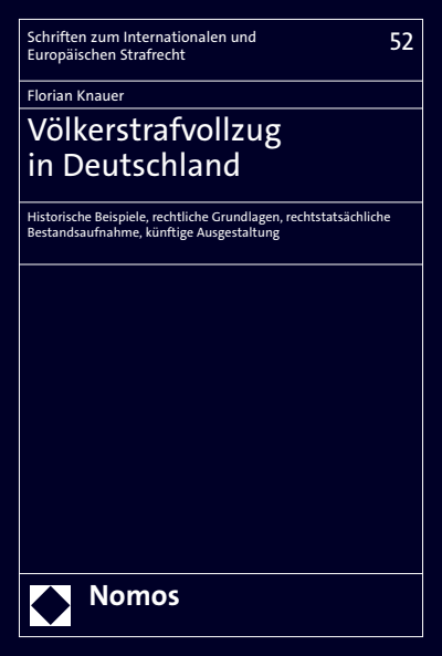 Cover des Buchs: Völkerstrafvollzug in Deutschland