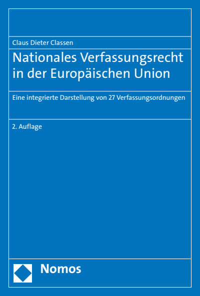 Cover des Buchs: Nationales Verfassungsrecht in der Europäischen Union