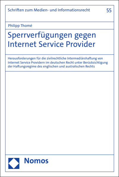 Cover of book: Sperrverfügungen gegen Internet Service Provider