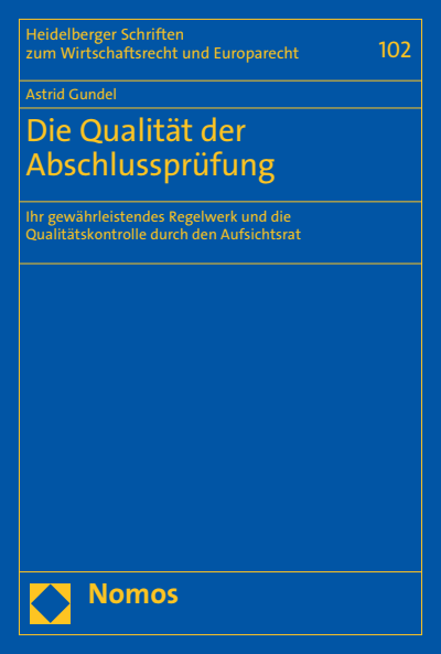 Cover des Buchs: Die Qualität der Abschlussprüfung