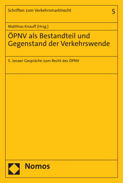 Cover of book: ÖPNV als Bestandteil und Gegenstand der Verkehrswende