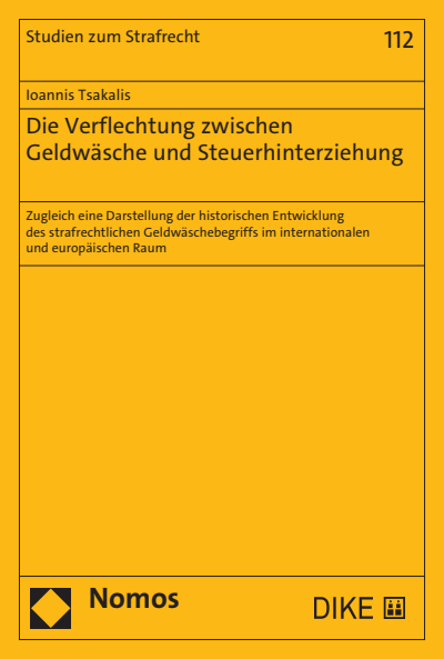 Cover des Buchs: Die Verflechtung zwischen Geldwäsche und Steuerhinterziehung