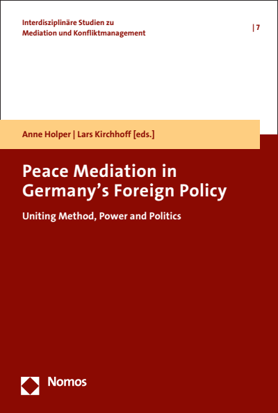 Cover des Buchs: Peace Mediation in Germany’s Foreign Policy