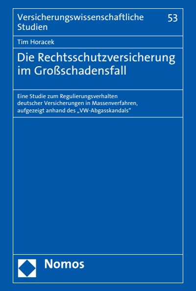 Cover des Buchs: Die Rechtsschutzversicherung im Großschadensfall