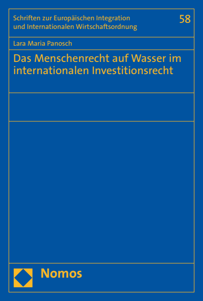 Cover des Buchs: Das Menschenrecht auf Wasser im internationalen Investitionsrecht