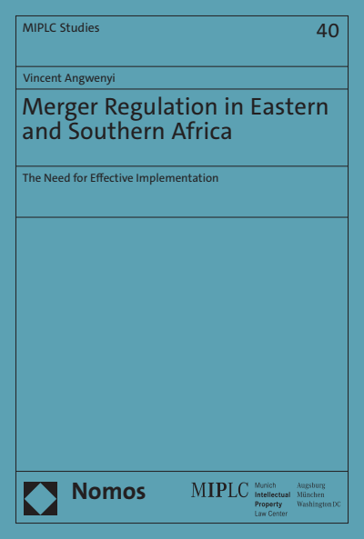 Cover des Buchs: Merger Regulation in Eastern and Southern Africa