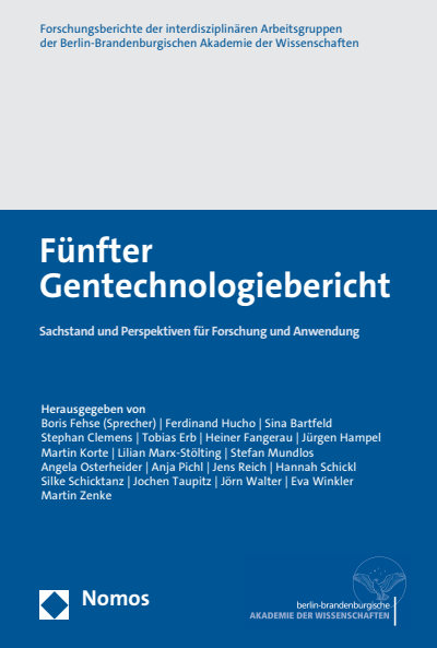 Cover of book: Fünfter Gentechnologiebericht