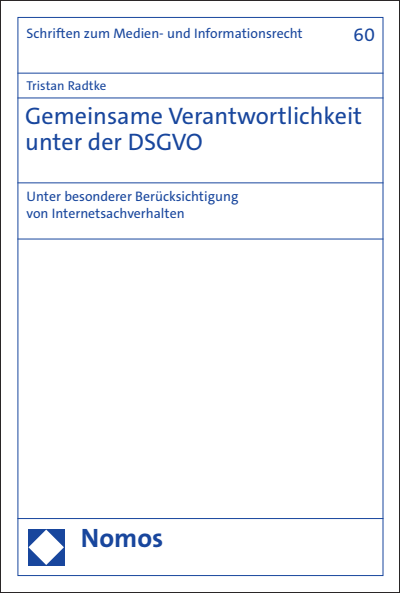 Cover of book: Gemeinsame Verantwortlichkeit unter der DSGVO