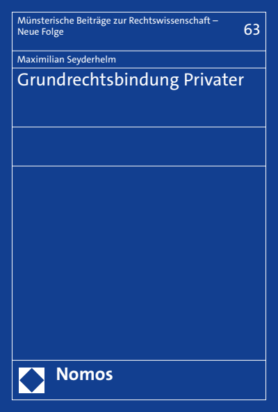Cover of book: Grundrechtsbindung Privater