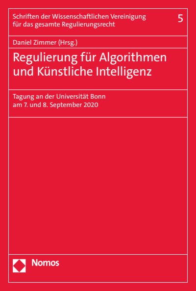 Cover des Buchs: Regulierung für Algorithmen und Künstliche Intelligenz