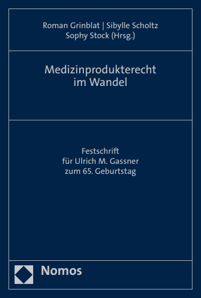 Cover of book: Medizinprodukterecht im Wandel